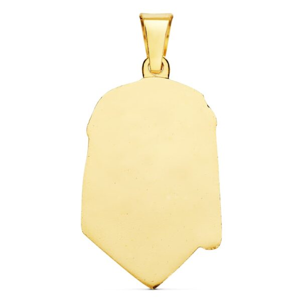 18K COLGANTE ORO AMARILLO CABEZA DE CRISTO DE LAGRIMA 28X17 MM - Imagen 2