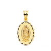 18K MEDALLA ORO AMARILLO VIRGEN DE GUADALUPE TALLA CLASICA OVAL 21X15 MM