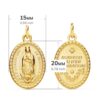 18K ESCAPULARIO ORO AMARILLO VIRGEN DE GUADALUPE 23X15 MM - Imagen 2
