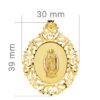 18K MEDALLA ORO AMARILLO VIRGEN GUADALUPE CERCO FILIGRANA 39X30 MM - Imagen 3