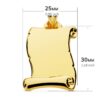 18K PLACA CHAPA COLGANTE PERGAMINO ORO AMARILLO LISO 30X25 MM - Imagen 2