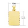 18K PLACA CHAPA ORO AMARILLO MATE TALLADA 24X19 MM - Imagen 2