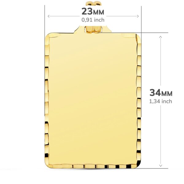 18K PLACA CHAPA ORO AMARILLO TALLADA 36X23 MM - Imagen 2