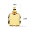 9K PLACA CHAPA ORO AMARILLO RECTANGULAR 23X19 MM - Imagen 2