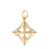 18K COLGANTE ORO AMARILLO CRUZ MALLORQUINA 26 X 22 MM