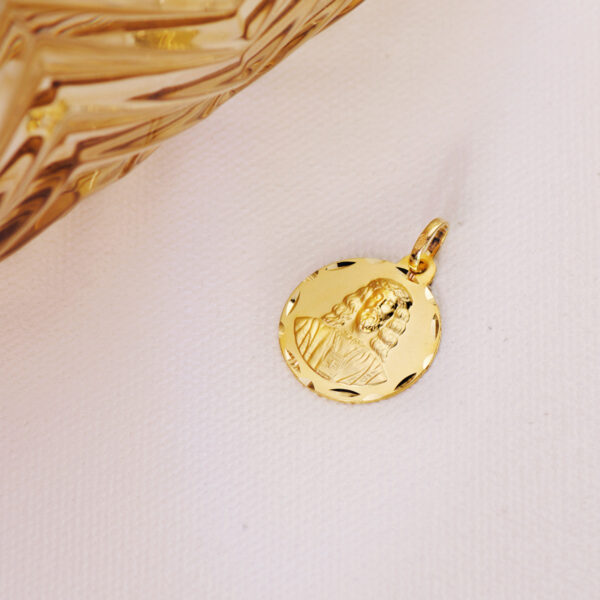 18K MEDALLA ORO AMARILLO CRISTO MEDINACELI TALLADAD 18 MM - Imagen 2