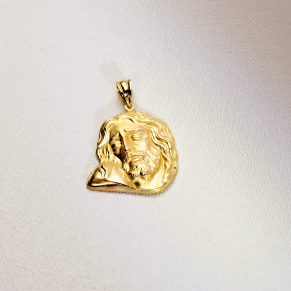 18K COLGANTE ORO AMARILLO CABEZA DE CRISTO 30X25 MM - Imagen 3