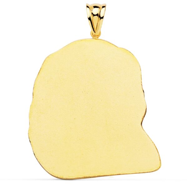 18K COLGANTE ORO AMARILLO CABEZA DE CRISTO 42X35 MM - Imagen 2