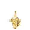 9K COLGANTE COLGANTE ORO AMARILLO CABEZA DE CRISTO CON CRUZ. 26X18 MM