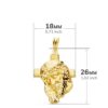 9K COLGANTE COLGANTE ORO AMARILLO CABEZA DE CRISTO CON CRUZ. 26X18 MM - Imagen 3