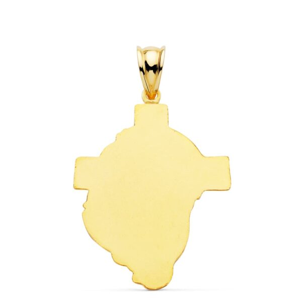 18K COLGANTE ORO AMARILLO CABEZA DE CRISTO CON CRUZ 35X25 MM - Imagen 2