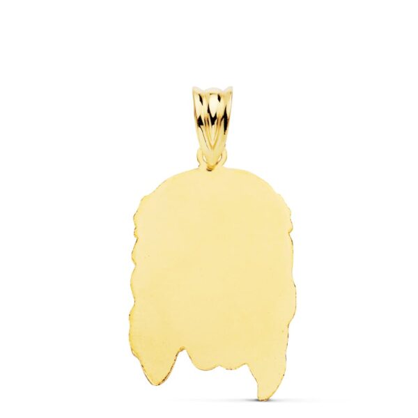 18K COLGANTE COLGANTE ORO AMARILLO CABEZA DE CRISTO 26X16 MM - Imagen 2
