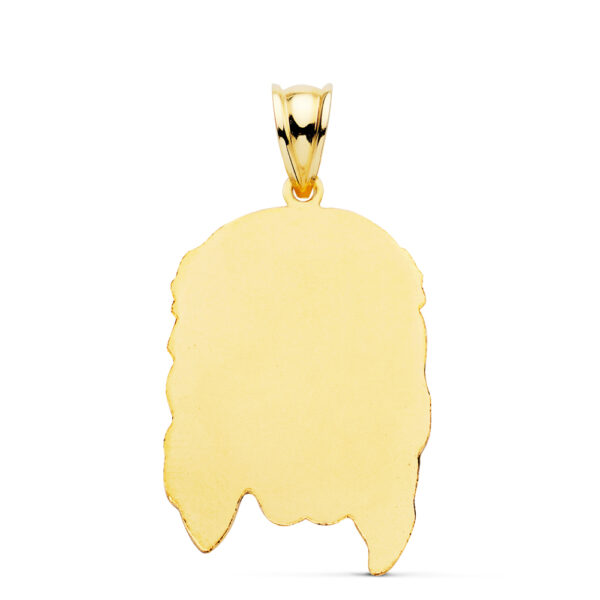 9K COLGANTE ORO AMARILLO CABEZA DE CRISTO ESTAMPADO. 30X19 MM - Imagen 2
