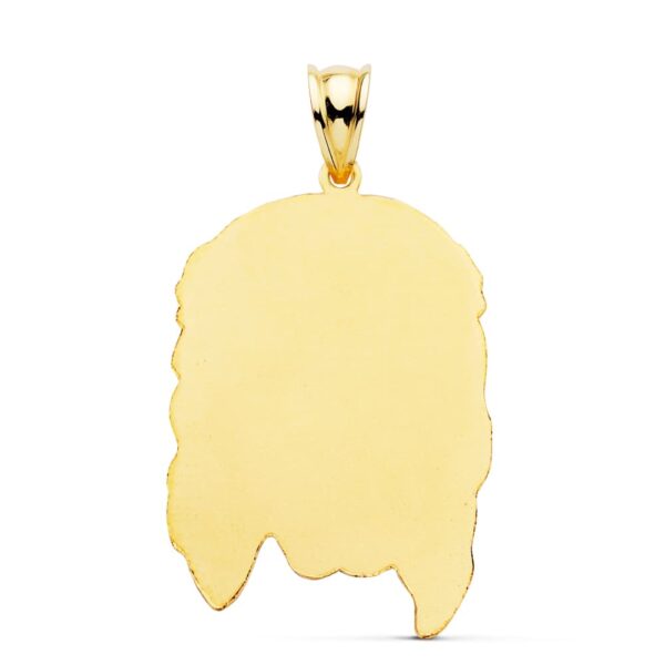 18K COLGANTE ORO AMARILLO CABEZA DE CRISTO 35X20 MM - Imagen 2