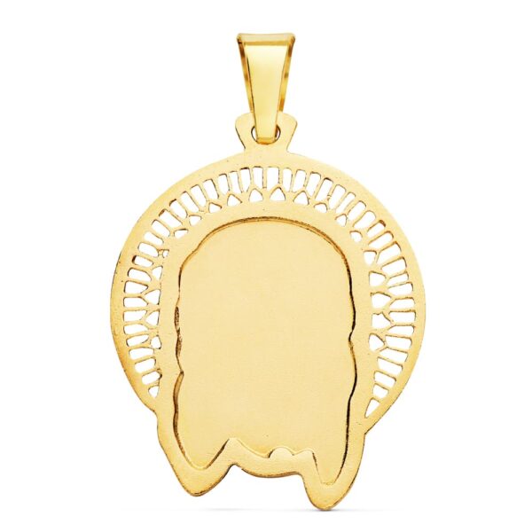 18K COLGANTE COLGANTE ORO AMARILLO CABEZA DE CRISTO ORLA 29X25 MM - Imagen 2