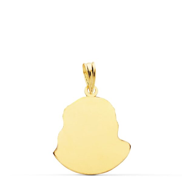 9K COLGANTE ORO AMARILLO CABEZA DE CRISTO DE MURILLO 20X16 MM - Imagen 2
