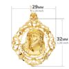 18K COLGANTE CRISTO ORO AMARILLO ESTAMPADO CERCO. 32X29 MM - Imagen 2