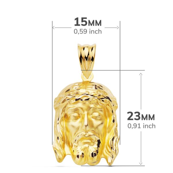 9K COLGANTE CRISTO DE LA BUENA MUERTE ORO AMARILLO 23X15 MM - Imagen 3