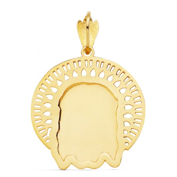 18K COLGANTE COLGANTE ORO AMARILLO CABEZA DE CRISTO ORLA 31X31 MM - Imagen 2