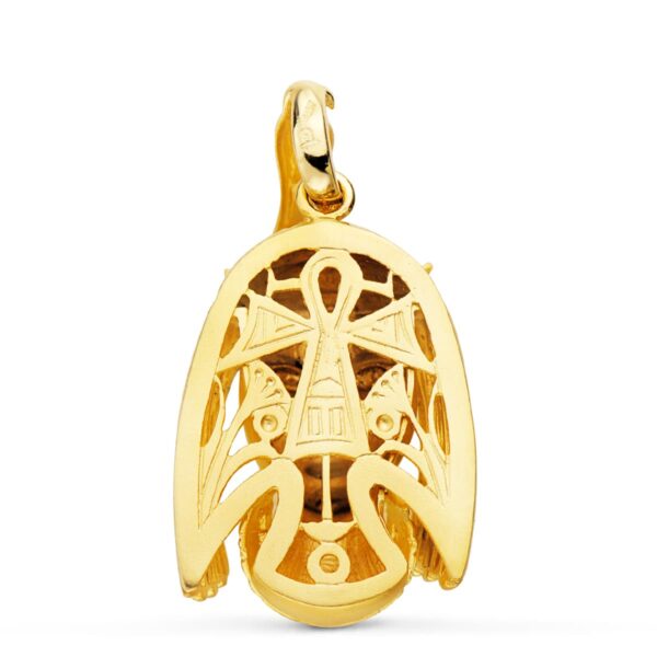 18K COLGANTE ORO BICOLOR NEFERTARI 30X23 MM - Imagen 2