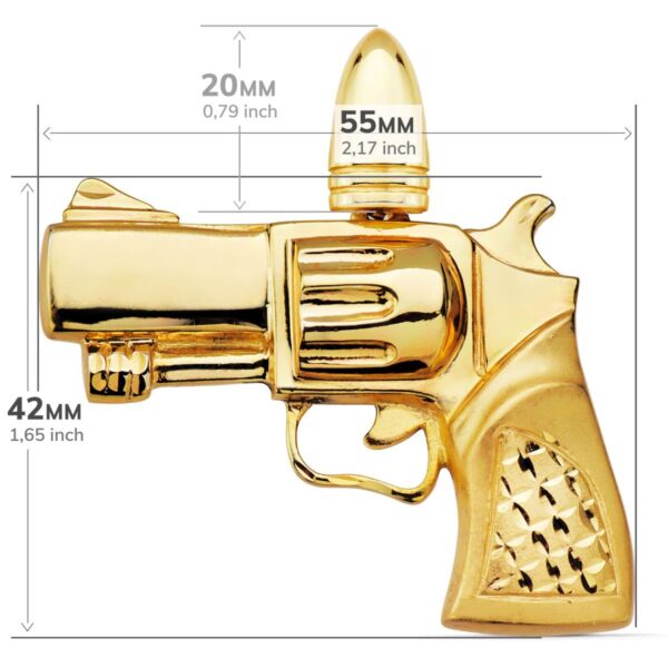 18K COLGANTE PISTOLA ORO AMARILLO 55X42 MM - Imagen 3