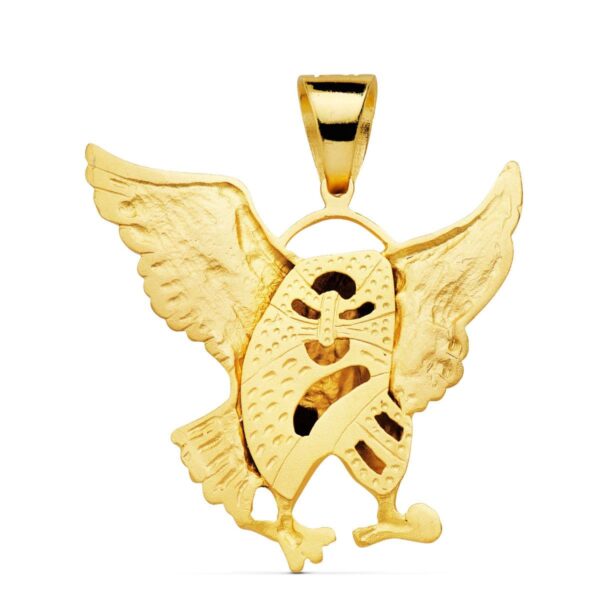 18K COLGANTE AGUILA CALVA AMERICANA ORO AMARILLO 49X47 MM - Imagen 2