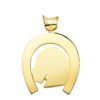 18K COLGANTE ORO AMARILLO HERRADURA CON CABALLO 50X44 MM - Imagen 2