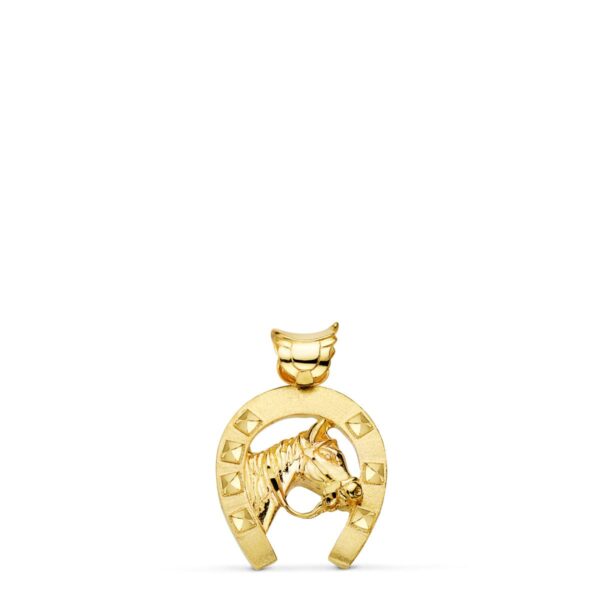 18K COLGANTE ORO AMARILLO HERRADURA DE CABALLO 25X22 MM