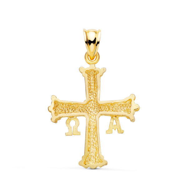 18K CRUZ DE COVADONGA ORO AMARILLO TALLADA 33 X 25 MM - Imagen 2