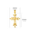 18K CRUZ ORO AMARILLO FILIGRANA BORDES TALLADOS. 30X20 MM - Imagen 2