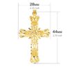 18K CRUZ ORO AMARILLO FILIGRANA BORDES TALLADOS. 44X28 MM - Imagen 2
