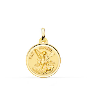 18K MEDALLA ORO AMARILLO SAN MIGUEL BISEL 18 MM