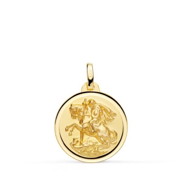 18K MEDALLA ORO AMARILLO SAN JORGE BISEL 18 MM