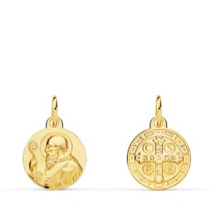 9K ESCAPULARIO ORO AMARILLO ORO AMARILLO SAN BENITO 12 MM