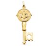 18K LLAVE ESCAPULARIO ORO AMARILLO SAN BENITO MONJE BRILLO MEDALLA ORO AMARILLO 12 MM LLAVE 33X16 MM - Imagen 2