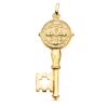 18K LLAVE ESCAPULARIO ORO AMARILLO SAN BENITO MONJE BRILLO MEDALLA ORO AMARILLO 12 MM LLAVE 33X16 MM