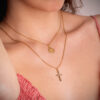 18K MEDALLA ORO AMARILLO ANGEL BURLON BISEL 12MM. - Imagen 2