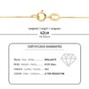 18K GARGANTILLA ORO AMARILLO CHATON 4,85 MM DIAMANTE 0,015 QTS. G-VS2 CADENA 42CM - Imagen 3